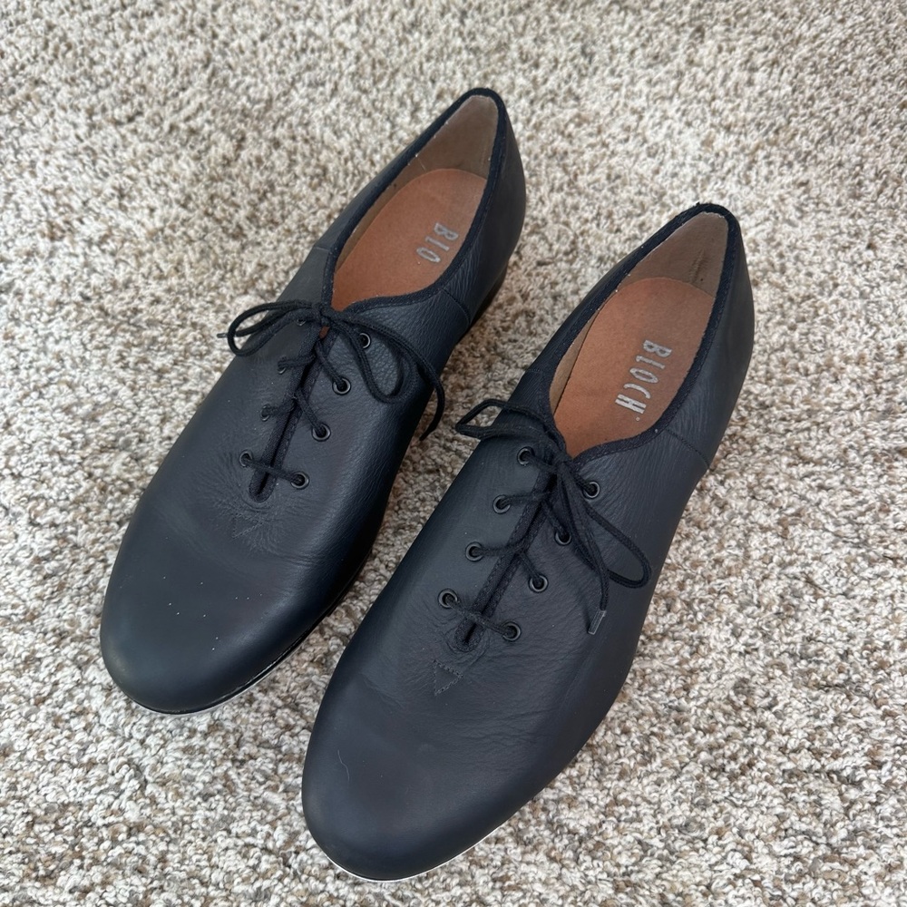 Bloch Black Leather Oxford Shockwave Tap Men's Shoes - 10.5